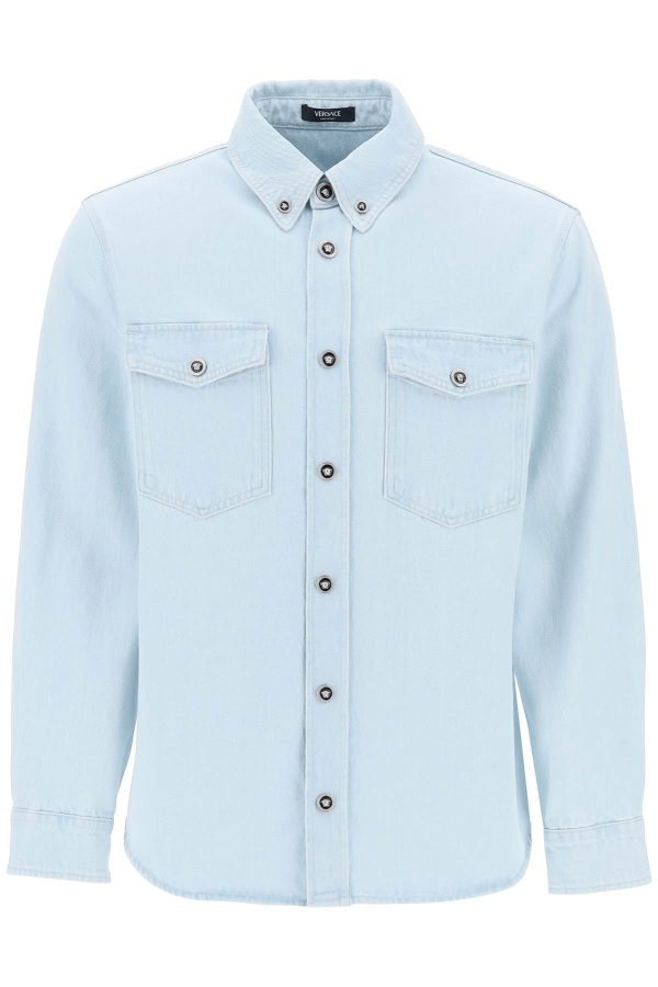 Versace Medusa Denim Shirt Online Sale