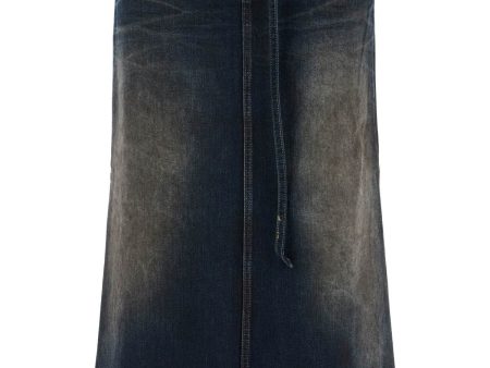 ACNE STUDIOS Maxi Gonna In Denim Con Cinturino In Vita For Sale