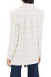 Alessandra Rich Oversized Tweed Jacket With Plaid Pattern Supply