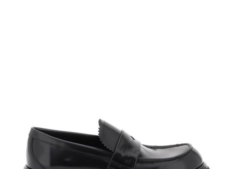 Alexander Mcqueen Brushed Leather Wander Loafers Hot on Sale