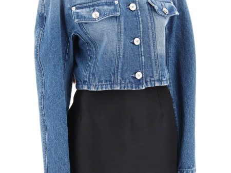 Versace Cropped Denim Jacket Online