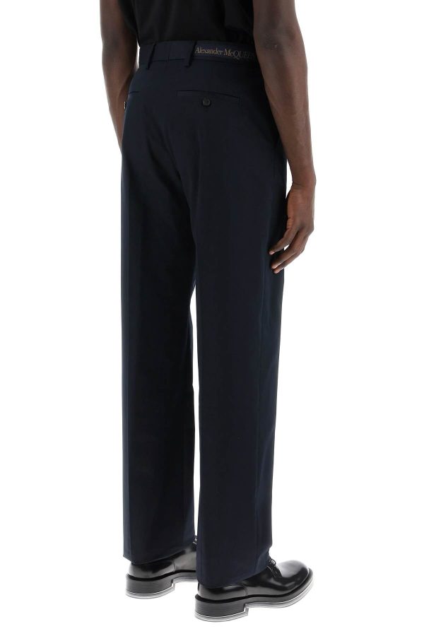 Alexander Mcqueen Chino Pants With Logo Lettering On The Online