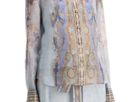 Zimmermann Eden Paisley Print Shirt Online Hot Sale