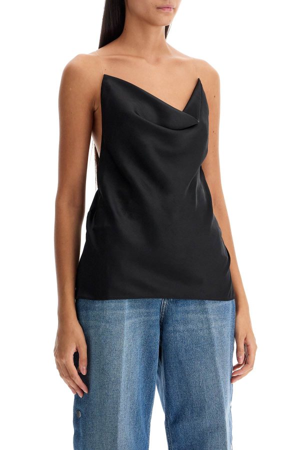 Y Project Satin Top With Draped Neckline And Low For Sale