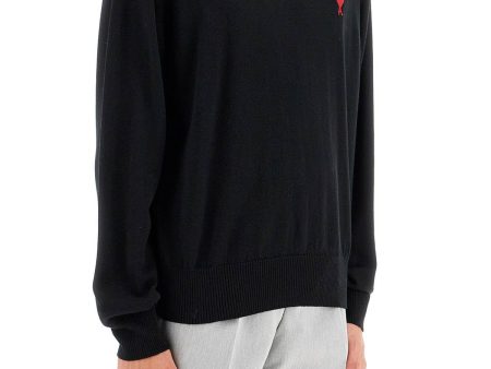 Ami Alexandre Matiussi High-Neck Merino Wool Pullover Sweater For Cheap