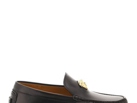 Versace La Medusa Leather Loafers For Sale