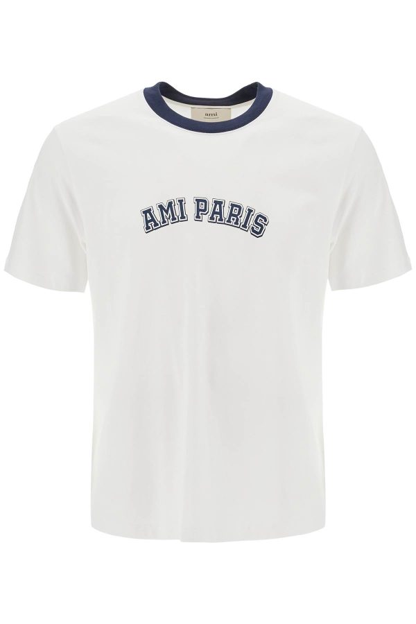 Ami Alexandre Matiussi T-Shirt With Logo Print Online Hot Sale