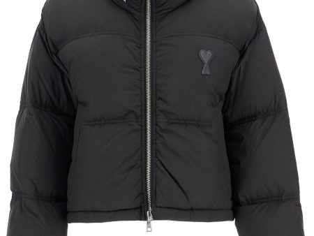 Ami Alexandre Matiussi Down Jacket With Logo Patch Cheap