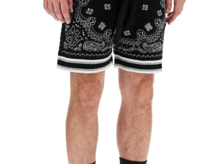 Amiri Knitted Bandana Bermuda Shorts Cheap