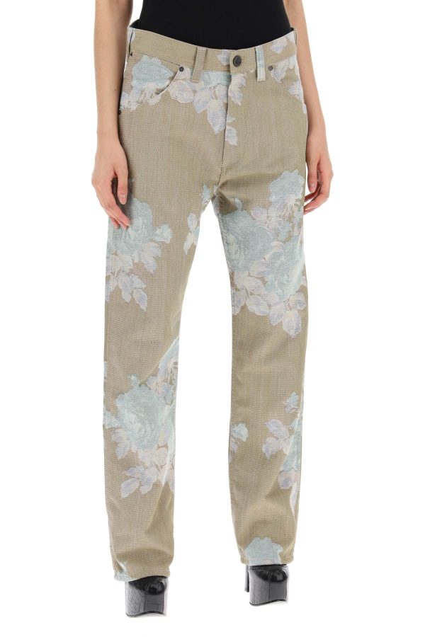 Vivienne Westwood Floral Jacquard Ranch Jeans For Discount