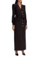 Alessandra Rich Silk Maxi Dress With Polka Dots Discount