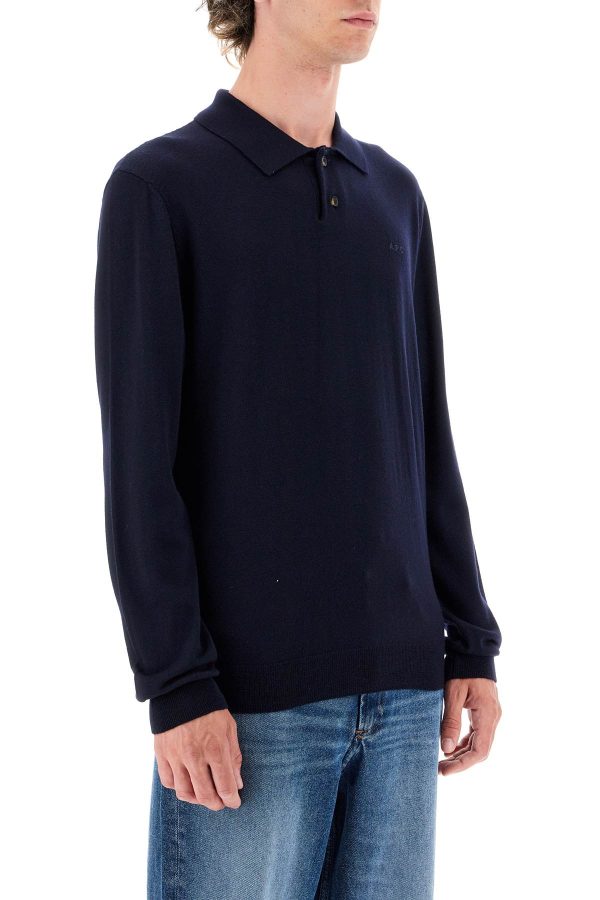 A.P.C. Jacob Wool Pullover Polo Sweater Online now