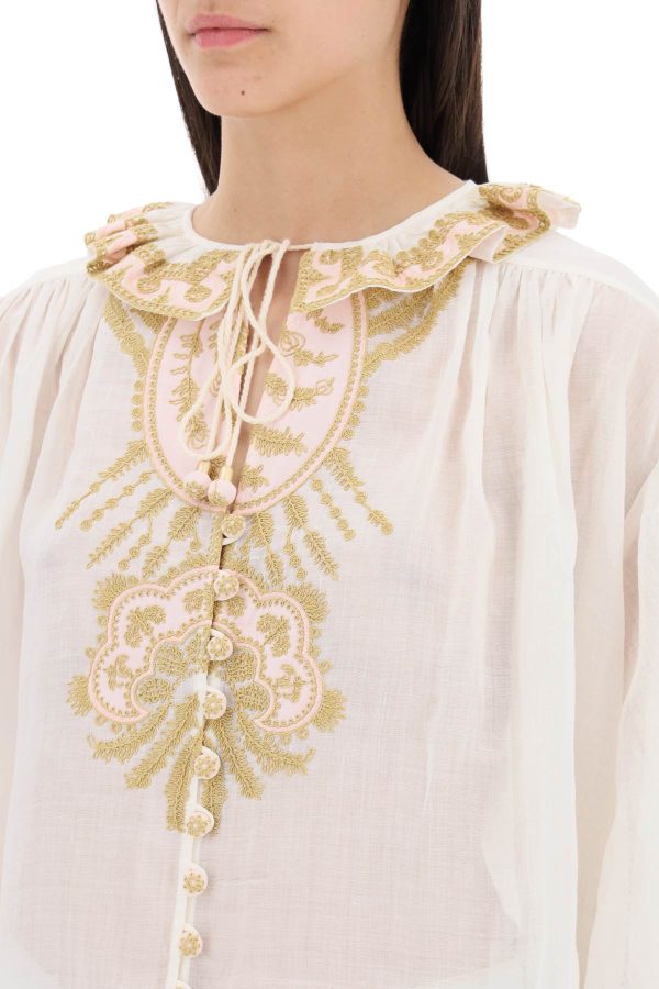 Zimmermann Ramie Blouse Made Discount