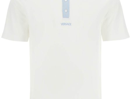 Versace Polo Shirt With Greek Motif For Sale