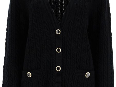 Alessandra Rich Oversized Wool Cardigan Supply