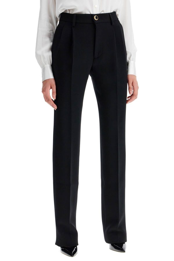 Alessandra Rich Woolen Cigarette Pants For Women Cheap