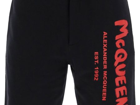 Alexander Mcqueen Jersey Graffiti Sweatshorts Fashion