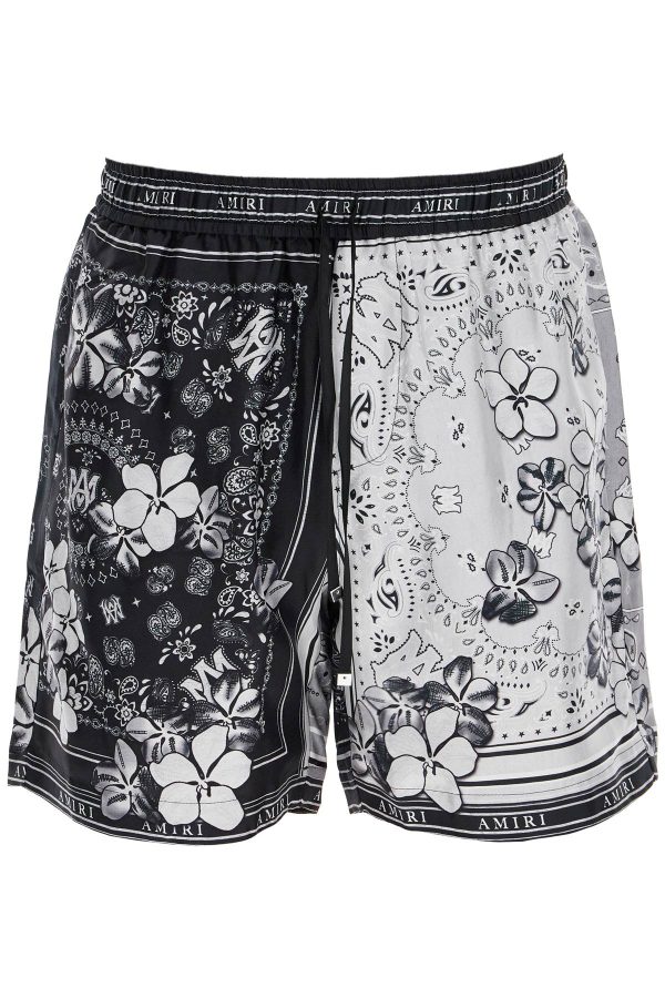 Amiri Silk Bandana Print Bermuda Shorts Hot on Sale