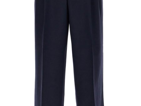 Ami Alexandre Matiussi Large Fit Wool Gabardine Trousers Discount