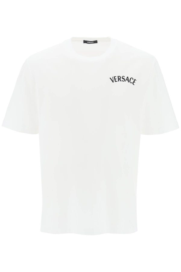 Versace Milano Stamp Crew-Neck T-Shirt Online Hot Sale