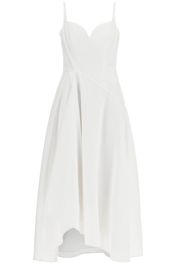 Alexander Mcqueen Midi Dress With Sweetheart Neckline Online Sale