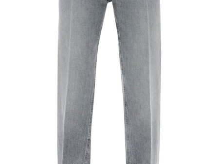 Versace Straight Jeans With Medusa Details Online