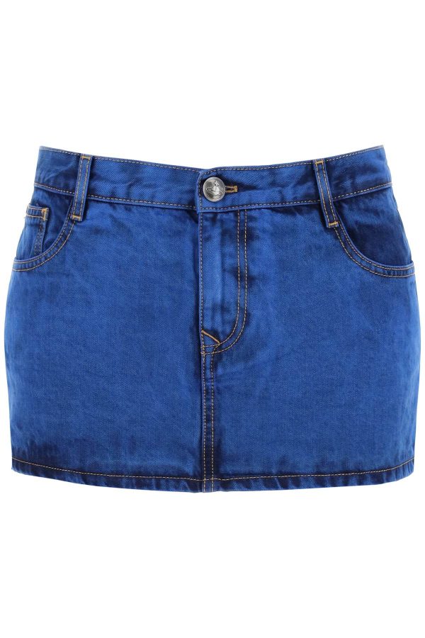 Vivienne Westwood Denim Foam Mini Skirt For Sale