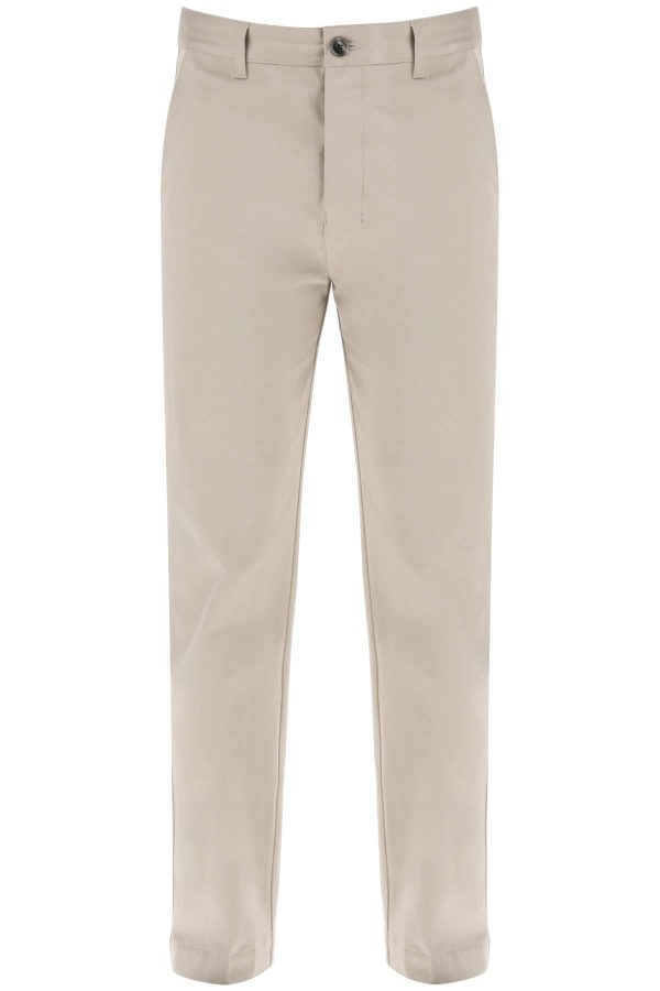 Ami Alexandre Matiussi Cotton Satin Chino Pants In For Discount