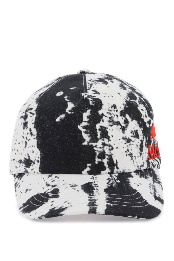 Alexander Mcqueen Printed Baseball Cap With Logo Embroidery Online