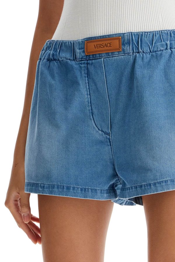 Versace Lightweight Denim Shorts For Men Hot on Sale