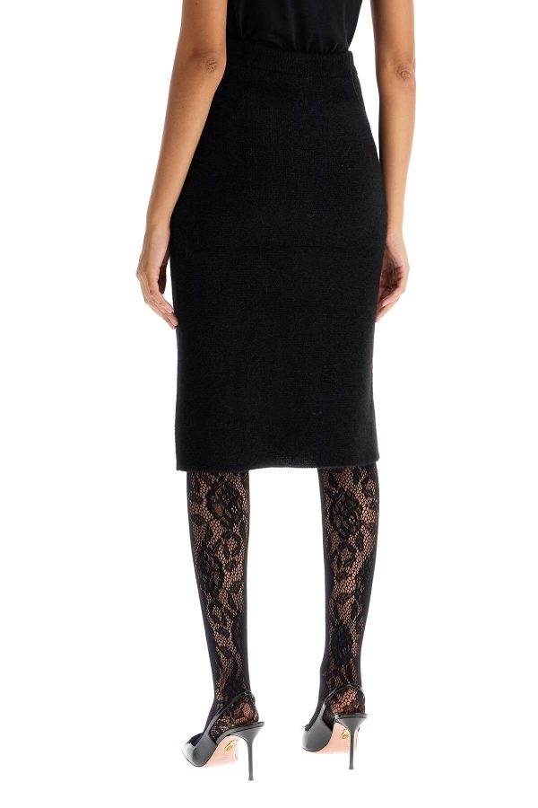 Alessandra Rich Alpaca Midi Skirt on Sale