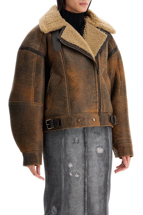 Acne Studios Oversized Shearling Jacket Discount