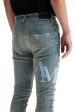 AMIRI Jeans Con Logo In Pelle Hot on Sale