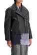 Acne Studios Padded Sand-Colored Leather Jacket Online Hot Sale