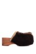 Acne Studios Wooden Clogs In Pony Hair on Sale