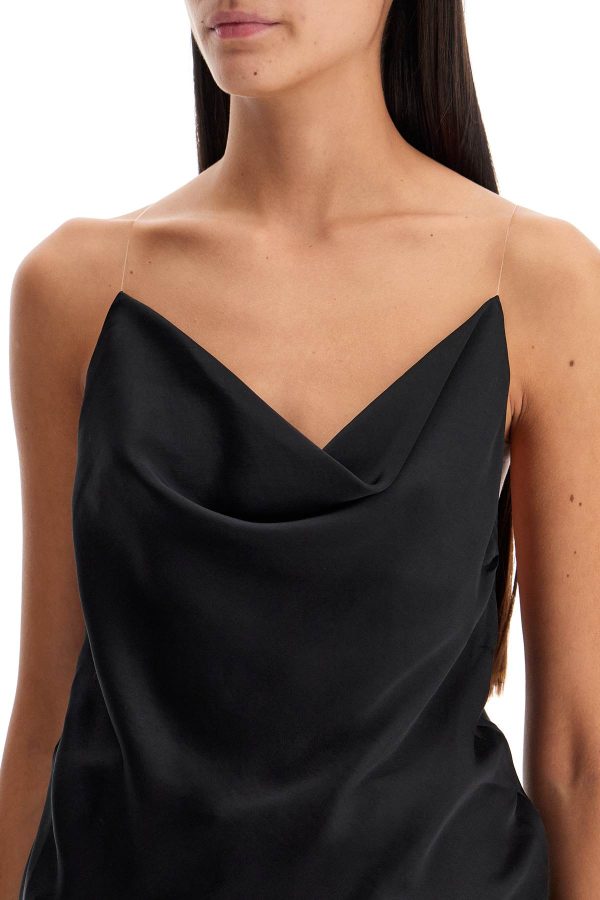 Y Project Satin Top With Draped Neckline And Low For Sale