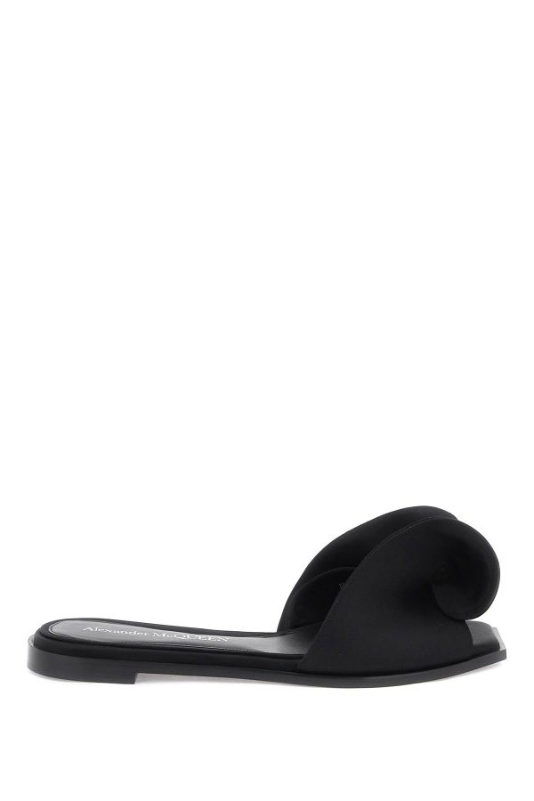 Alexander Mcqueen Slides With Silk Detail For Cheap