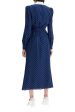 Alessandra Rich Midi Dress With Mikado Collar In Hot on Sale