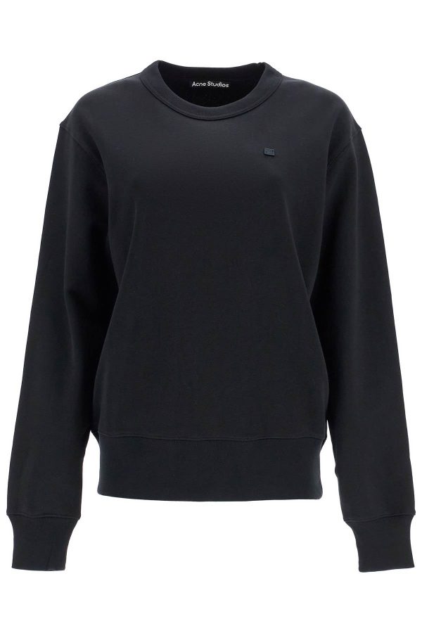 Acne Studios Organic Cotton Crewneck Sweatshirt Discount