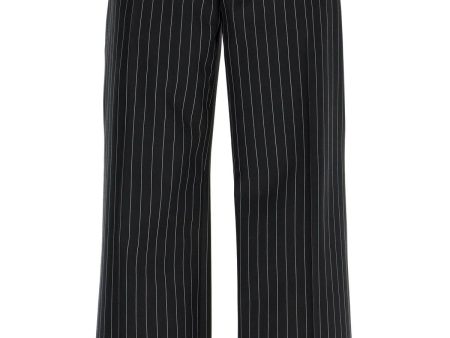 Alexander Mcqueen Low-Waisted Pinstripe Cheap