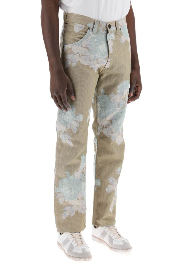 Vivienne Westwood Floral Jacquard Ranch Jeans For Discount