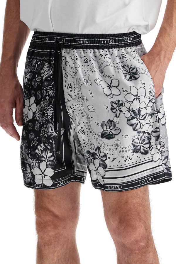 Amiri Silk Bandana Print Bermuda Shorts Hot on Sale