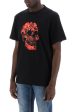 Alexander Mcqueen Wax Flower Skull Printed T-Shirt Sale