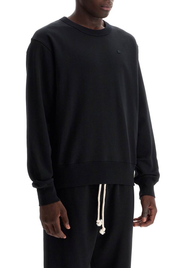 Acne Studios Organic Cotton Crewneck Sweatshirt Discount