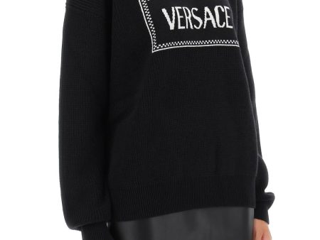 Versace Crew-Neck Sweater With Logo Inlay Fashion