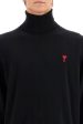 Ami Alexandre Matiussi High-Neck Merino Wool Pullover Sweater For Cheap