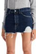 Acne Studios Destroyed Denim Mini Skirt Online Hot Sale